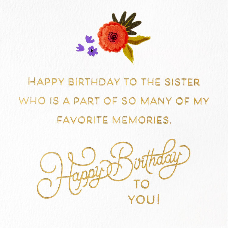 Hallmark My Favorite Memories Birthday Card For Sister