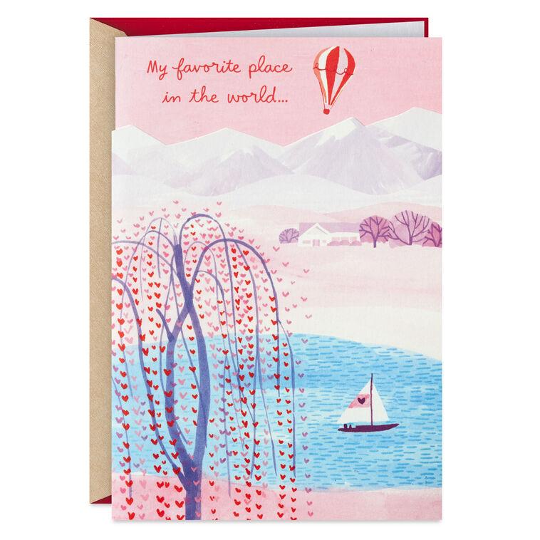 Hallmark My Favorite Place Romantic 3D Pop-Up Sweetest Day Card