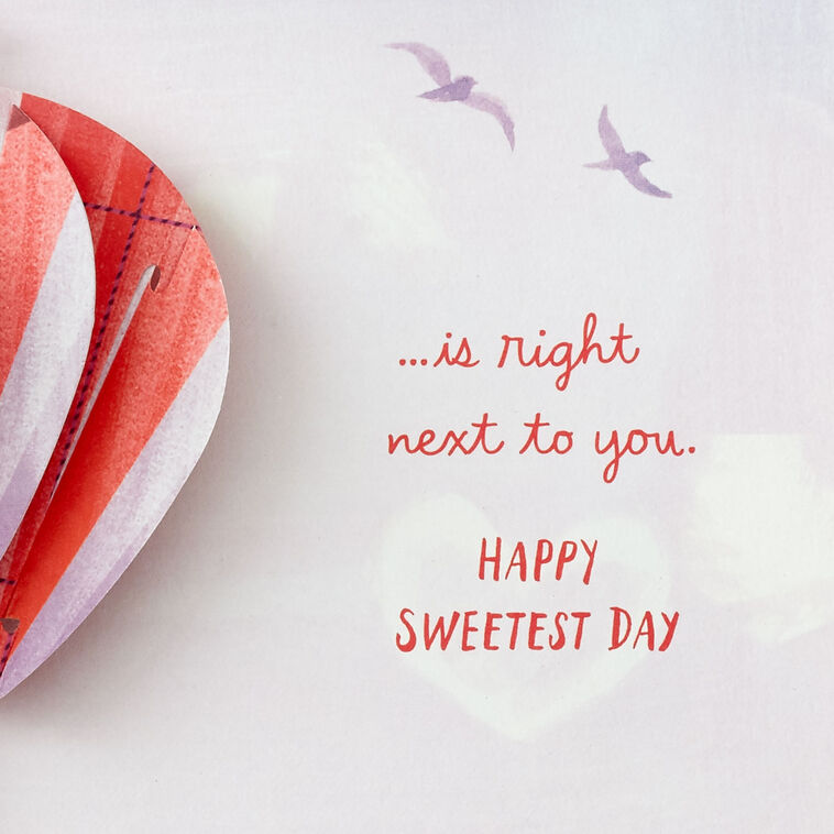 Hallmark My Favorite Place Romantic 3D Pop-Up Sweetest Day Card