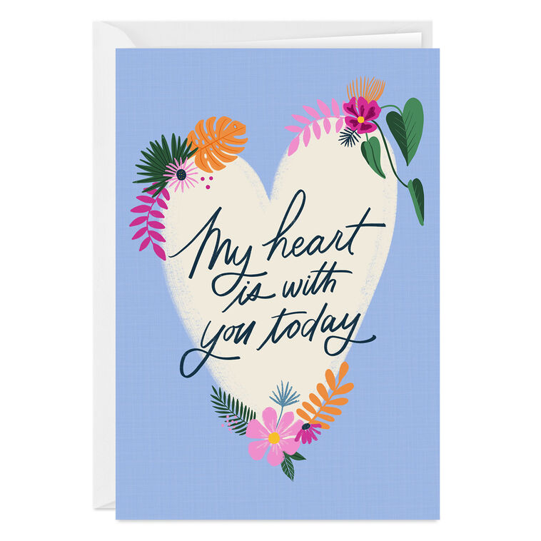 hallmark My Heart Is With You Custom Thinking of You Card