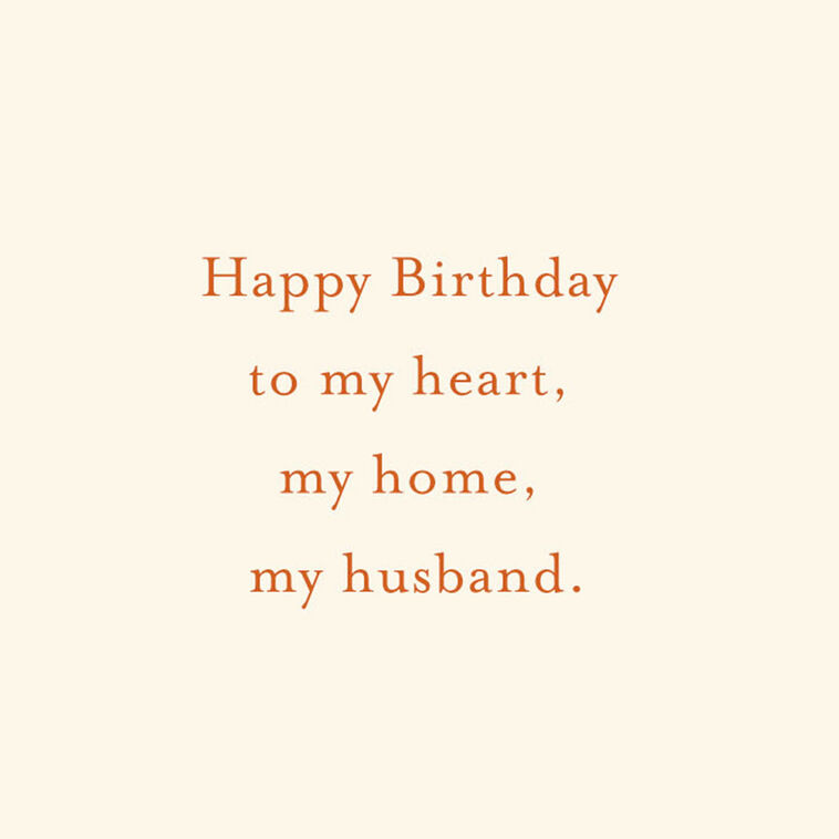 Hallmark My Heart My Home Birthday Card For Husband