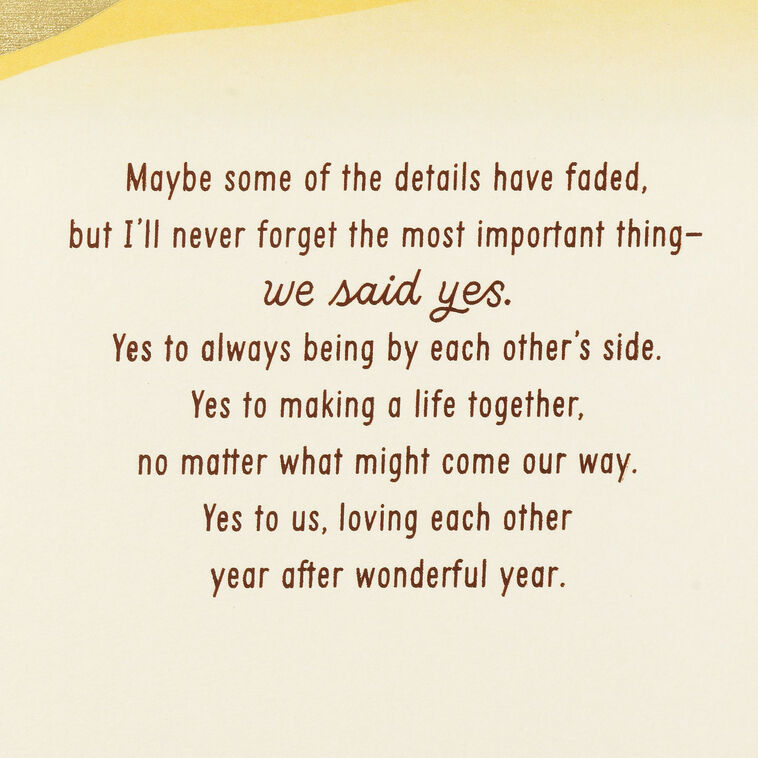 Hallmark My Heart Still Says Yes 50th Anniversary Card