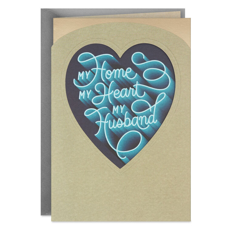 hallmark My Home My Heart My Husband Anniversary Card