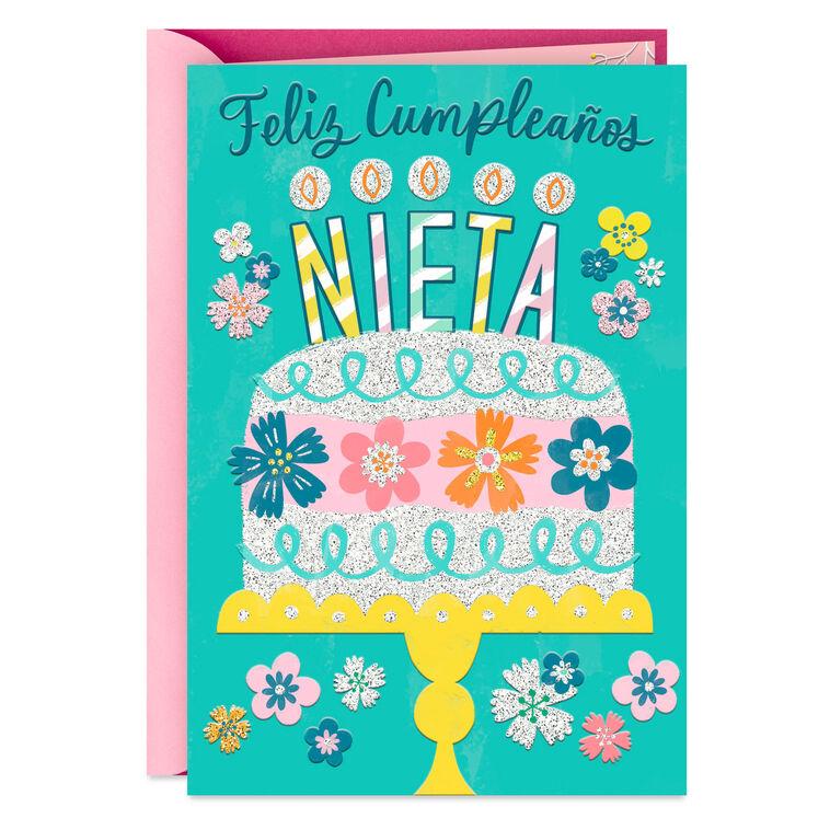 hallmark My Love for You Grows Spanish-Language Birthday Card for Granddaughter