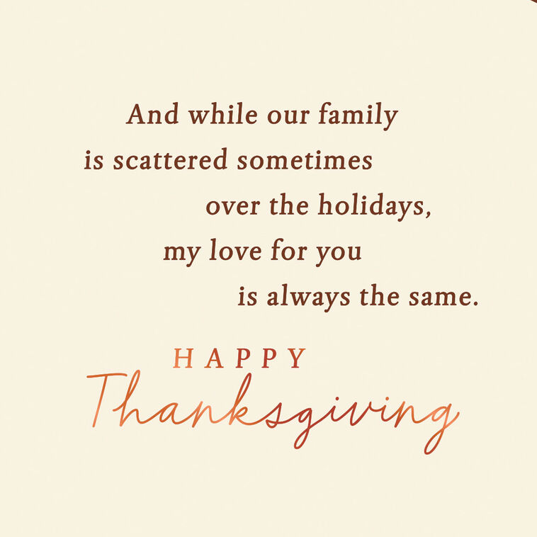 Hallmark My Love For You Is Constant Thanksgiving Card For Son