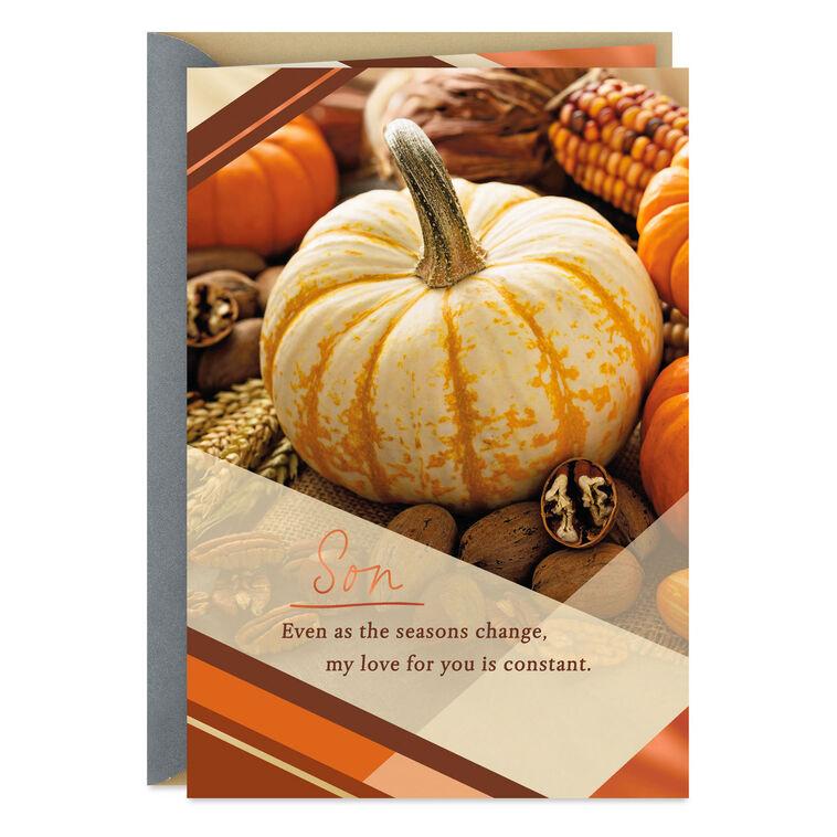 hallmark My Love for You Is Constant Thanksgiving Card for Son