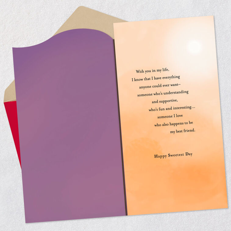 Hallmark My Love My Best Friend Romantic Sweetest Day Card