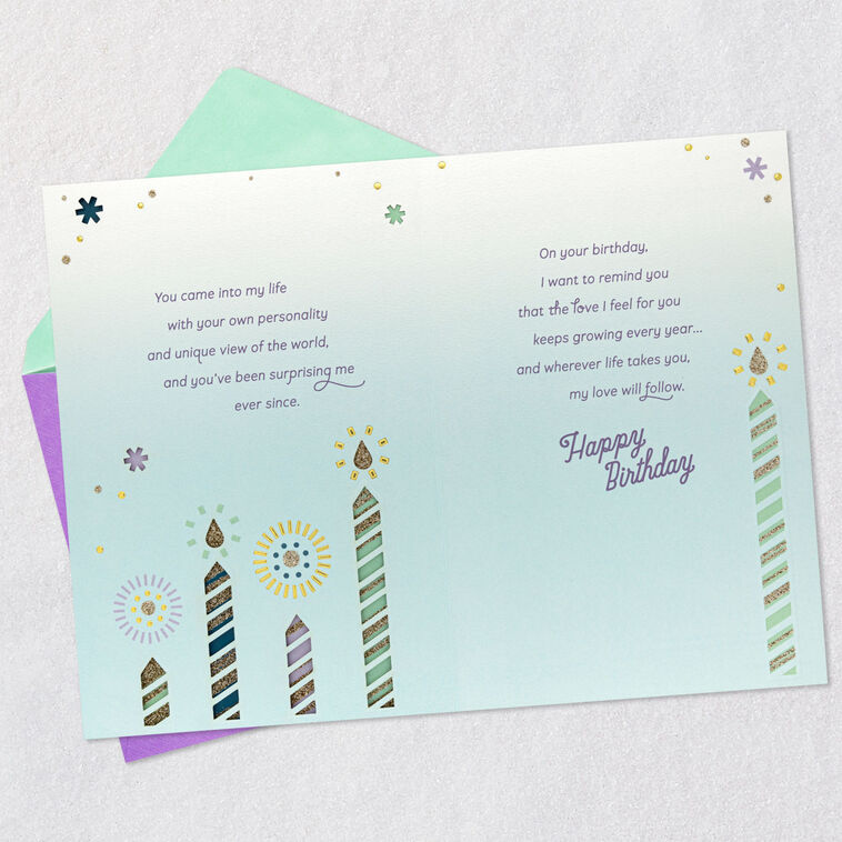 Hallmark My Love Will Follow Birthday Card For Granddaughter