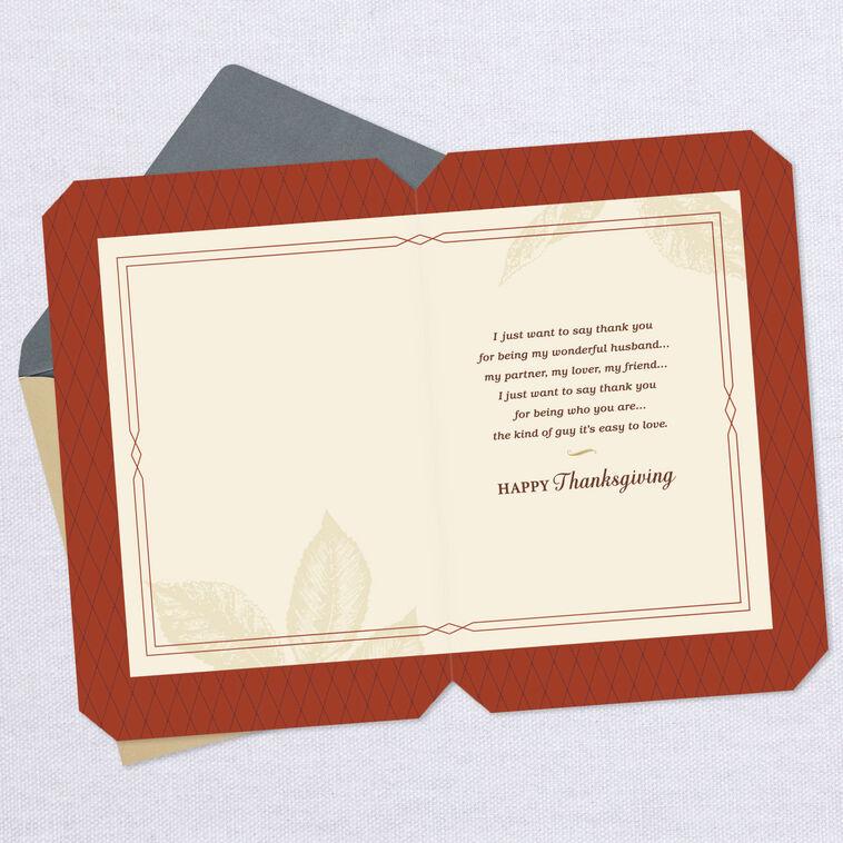 Hallmark My Partner And Friend Thanksgiving Card For Husband