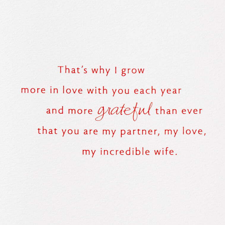 Hallmark My Partner My Love Christmas Card For Wife