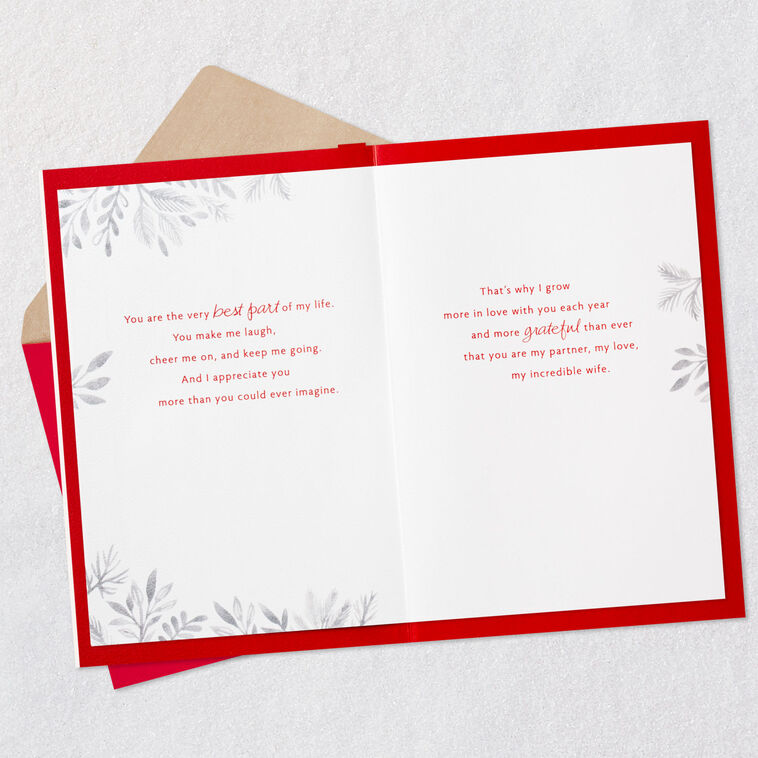 Hallmark My Partner My Love Christmas Card For Wife
