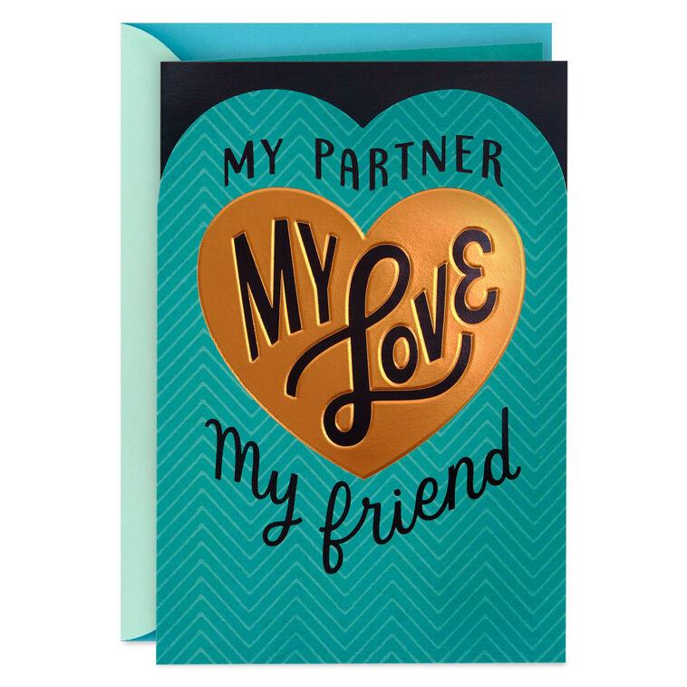 hallmark My Partner My Love My Friend Romantic Love Card