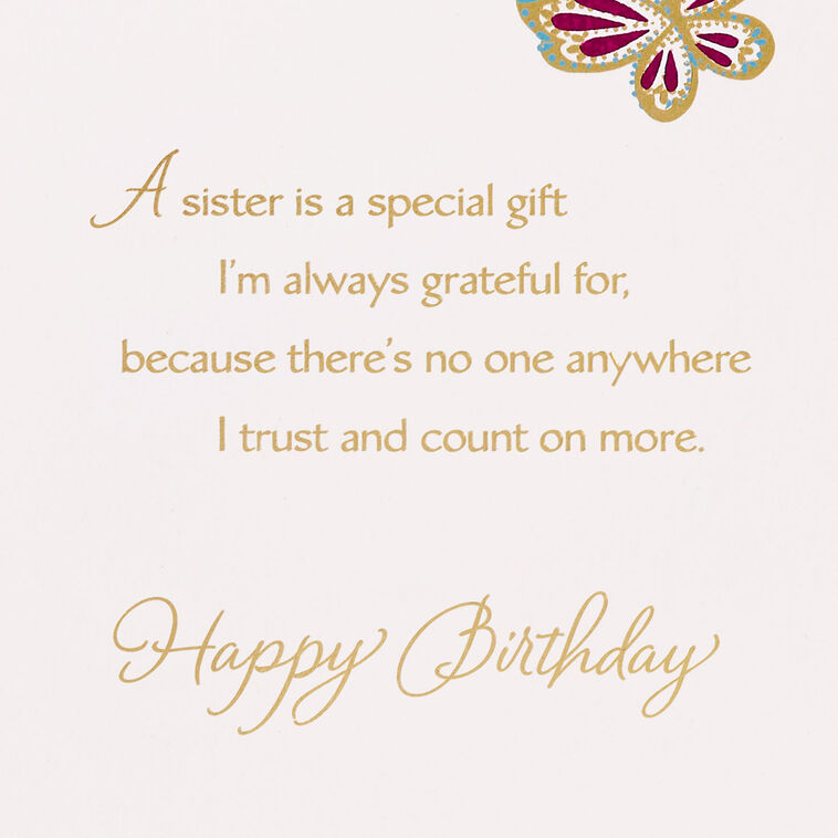 Hallmark My Sister A Friend I'm Always Grateful For Birthday Card