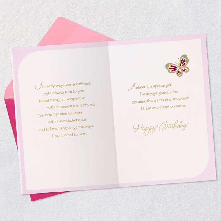 Hallmark My Sister A Friend I'm Always Grateful For Birthday Card