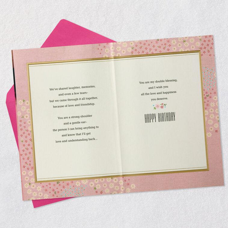 Hallmark My Sister My Friend Twice Blessed Birthday Card