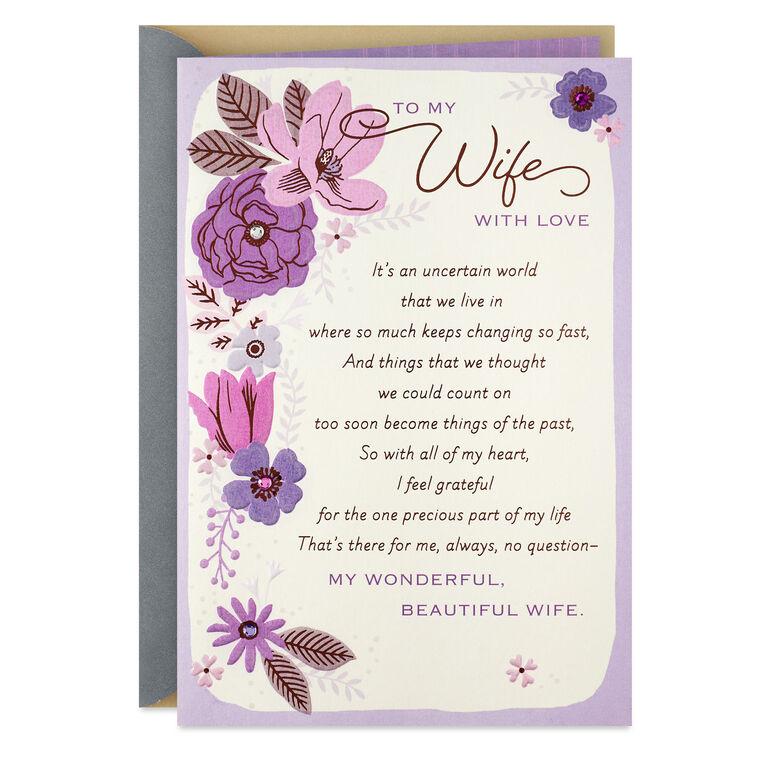 hallmark My Wonderful Beautiful Wife Romantic Anniversary Card