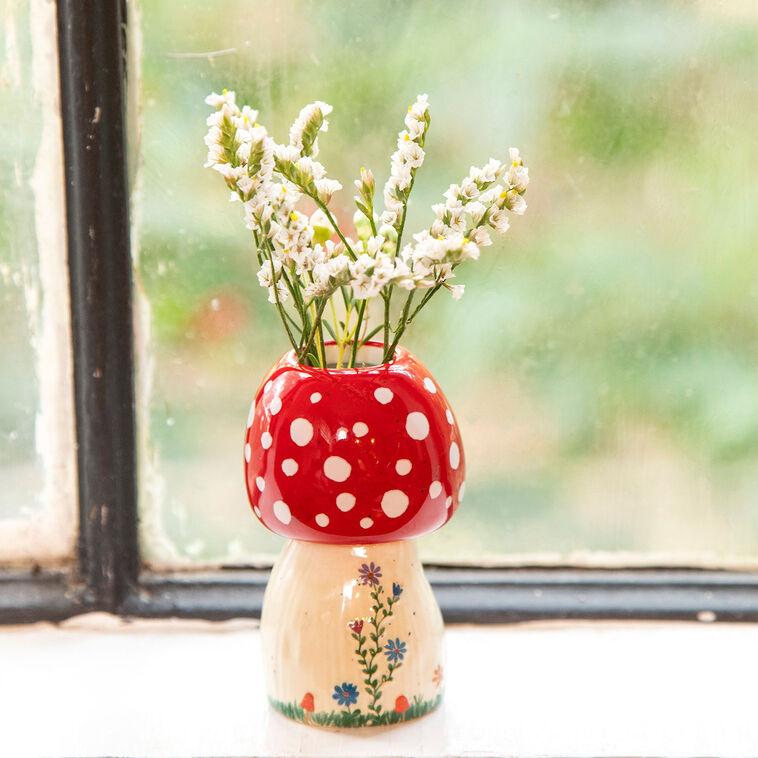 Hallmark Natural Life Cutest Little Mushroom Bud Vase