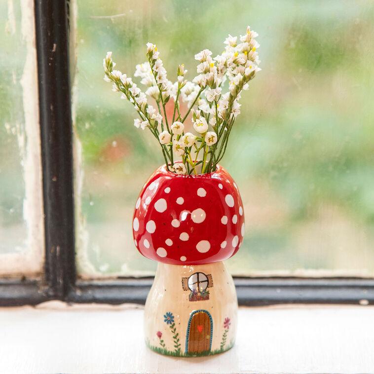 hallmark Natural Life Cutest Little Mushroom Bud Vase