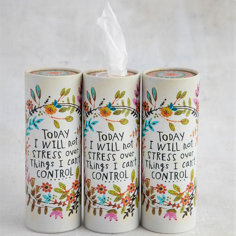 hallmark Natural Life I Will Not Stress Car Tissues Set of 3