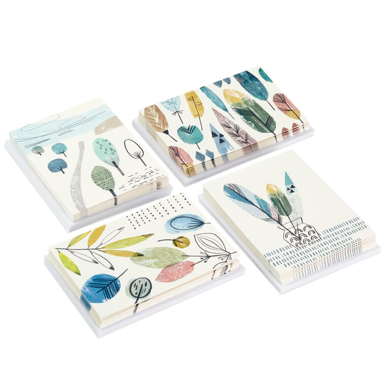 hallmark Nature in Watercolor Assorted Blank Note Cards Pack of 48