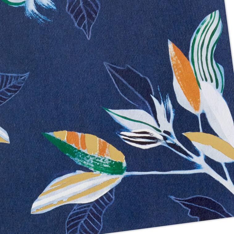 Hallmark Navy Tropical Leaves Blank Notes Pack Of 10