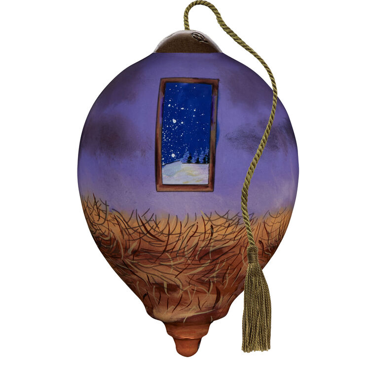 Hallmark Ne'Qwa Art O Night Divine Mary And Baby Jesus Glass Christmas Ornament