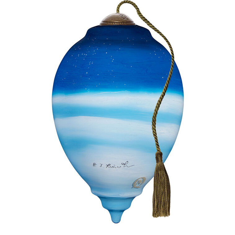 Hallmark Ne'Qwa Art Tidings Of Comfort And Joy Angel Glass Christmas Ornament