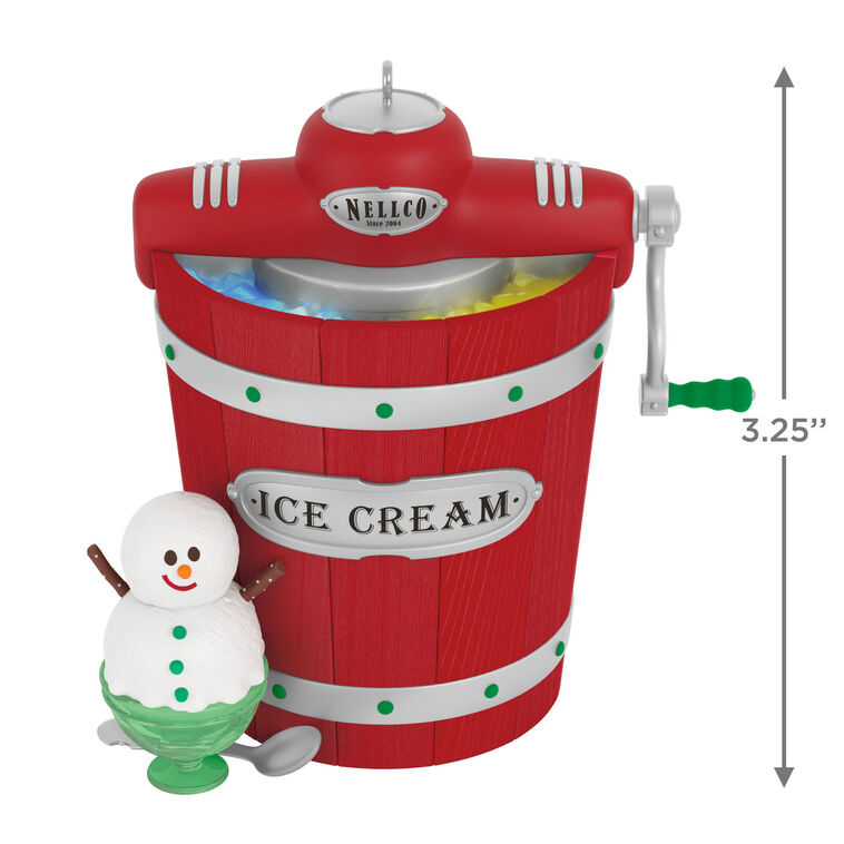 Hallmark Nellco Ice Cream Maker Musical Ornament With Light