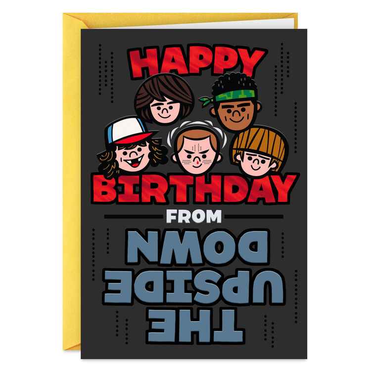 hallmark Netflix Stranger Things From the Upside Down Birthday Card