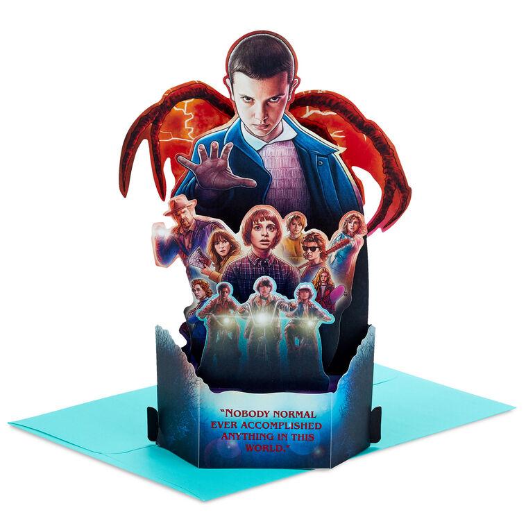 hallmark Netflix Stranger Things Nobody Normal 3D Pop-Up Card