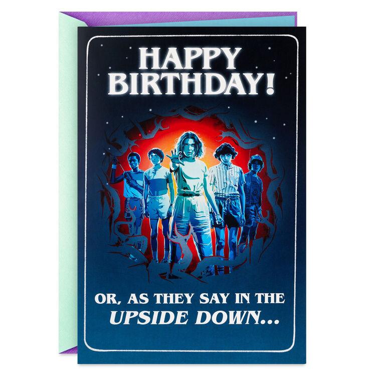 hallmark Netflix Stranger Things Upside Down Musical Birthday Card