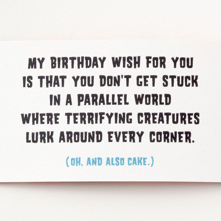 Hallmark Netflix Stranger Things Upside-Down Vibes Birthday Card