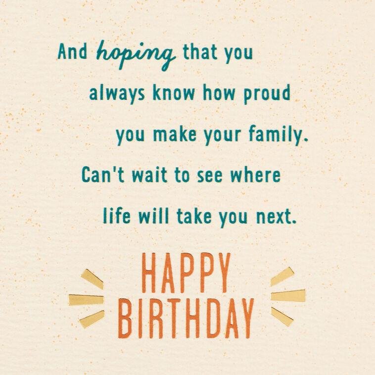 Hallmark New Adventures And Happiness Ahead 16th Birthday Card For Grandson