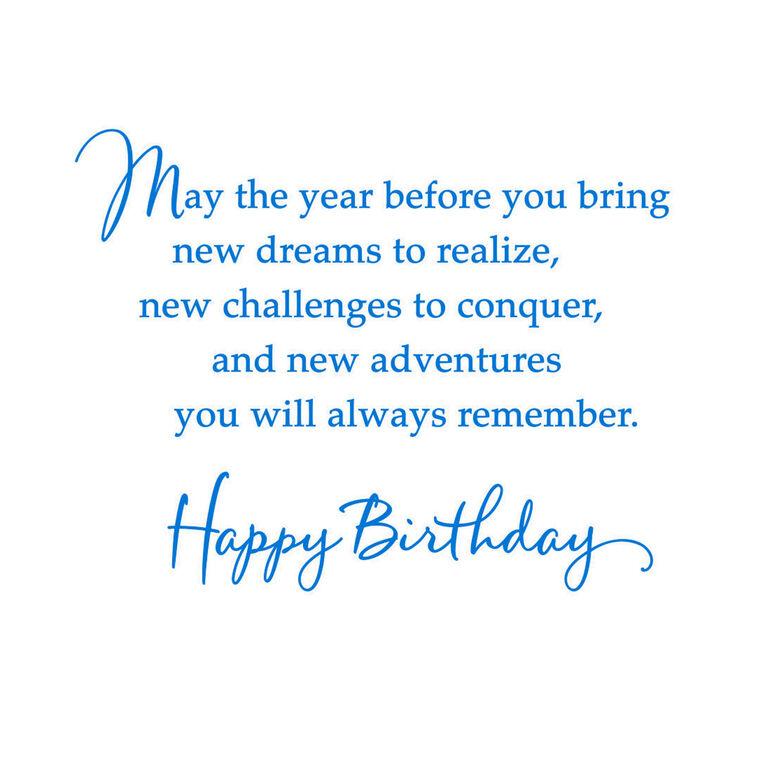 Hallmark New Dreams And Adventures Ahead Birthday Card