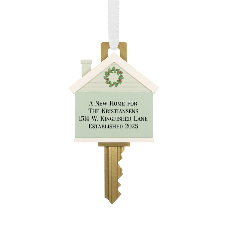 hallmark New Home Key Personalized Ornament Custom Text