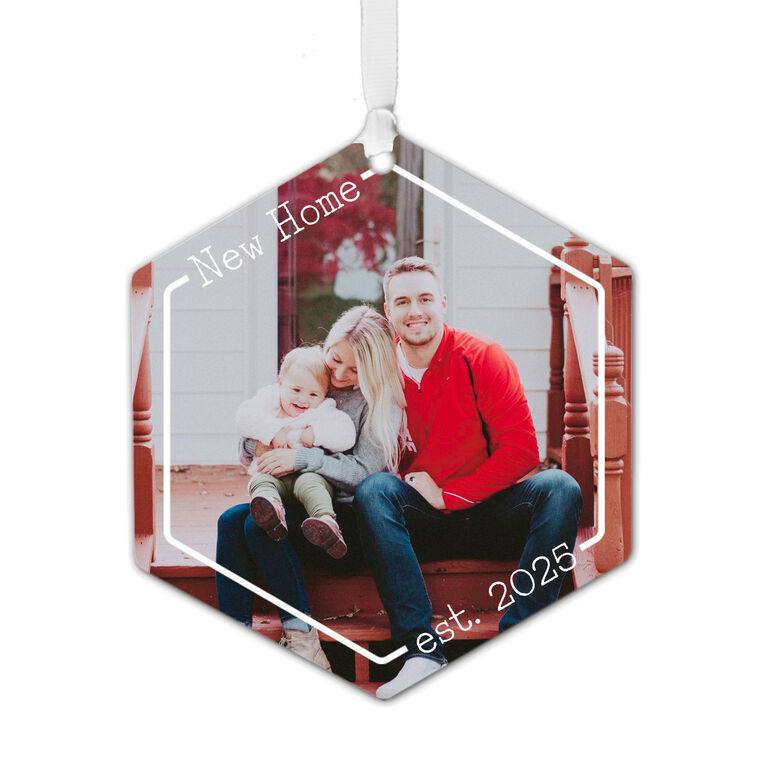 hallmark New Home Metal Personalized Ornament Custom Photo and Text