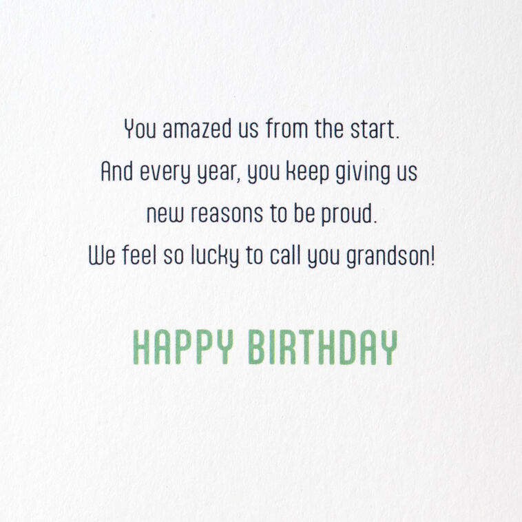 Hallmark New Reasons To Be Proud 13th Birthday Card For Grandson