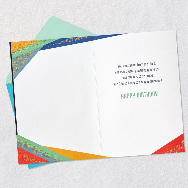 Hallmark New Reasons To Be Proud 13th Birthday Card For Grandson