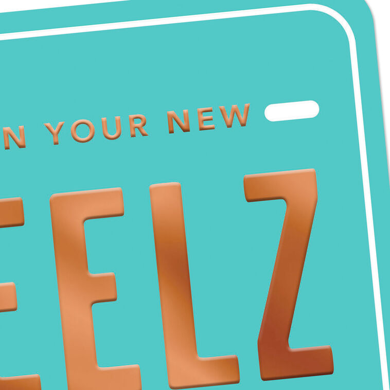 Hallmark New Wheelz License Plate Congratulations Card