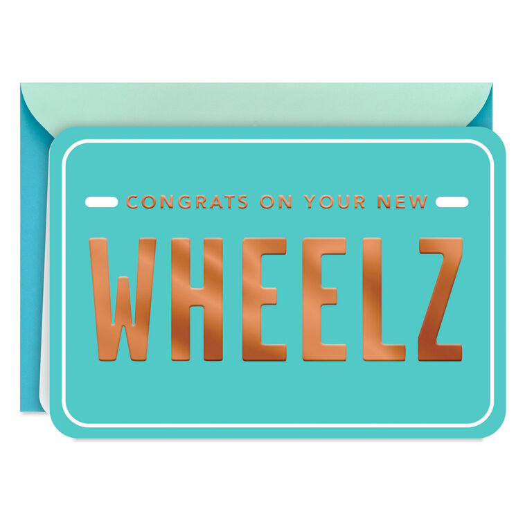 hallmark New Wheelz License Plate Congratulations Card