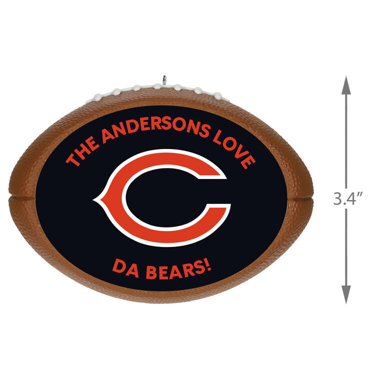 Hallmark NFL Chicago Bears Football Personalized Ornament Custom Text