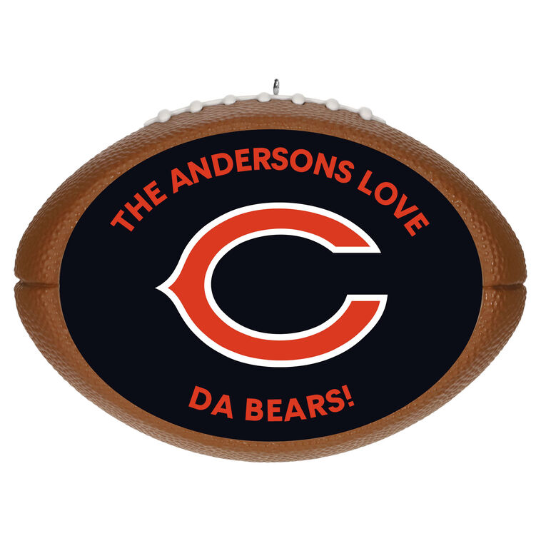 hallmark NFL Chicago Bears Football Personalized Ornament Custom Text
