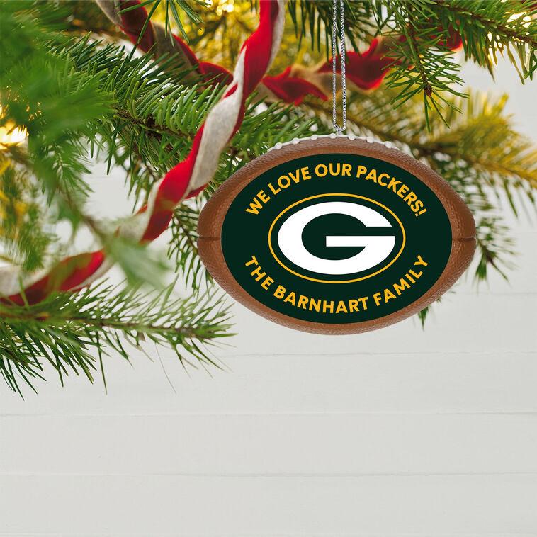 Hallmark NFL Green Bay Packers Football Personalized Ornament Custom Text