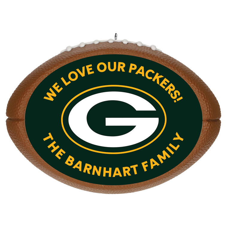 hallmark NFL Green Bay Packers Football Personalized Ornament Custom Text