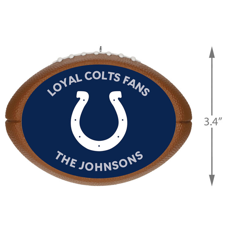 Hallmark NFL Indianapolis Colts Football Personalized Ornament Custom Text