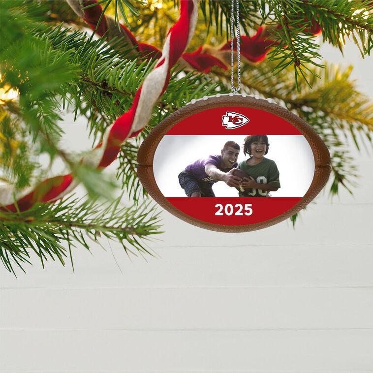 Hallmark NFL Kansas City Chiefs Football Personalized Ornament Custom Photo And Text