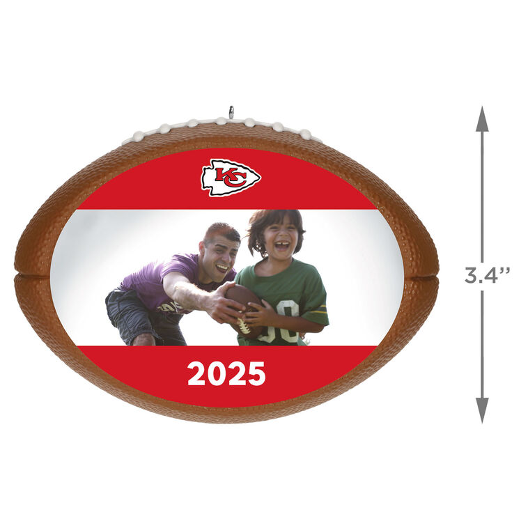 Hallmark NFL Kansas City Chiefs Football Personalized Ornament Custom Photo And Text