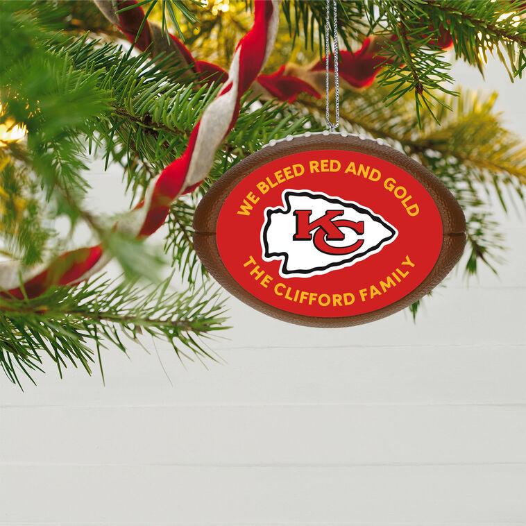 Hallmark NFL Kansas City Chiefs Football Personalized Ornament Custom Text