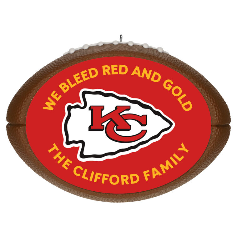 hallmark NFL Kansas City Chiefs Football Personalized Ornament Custom Text