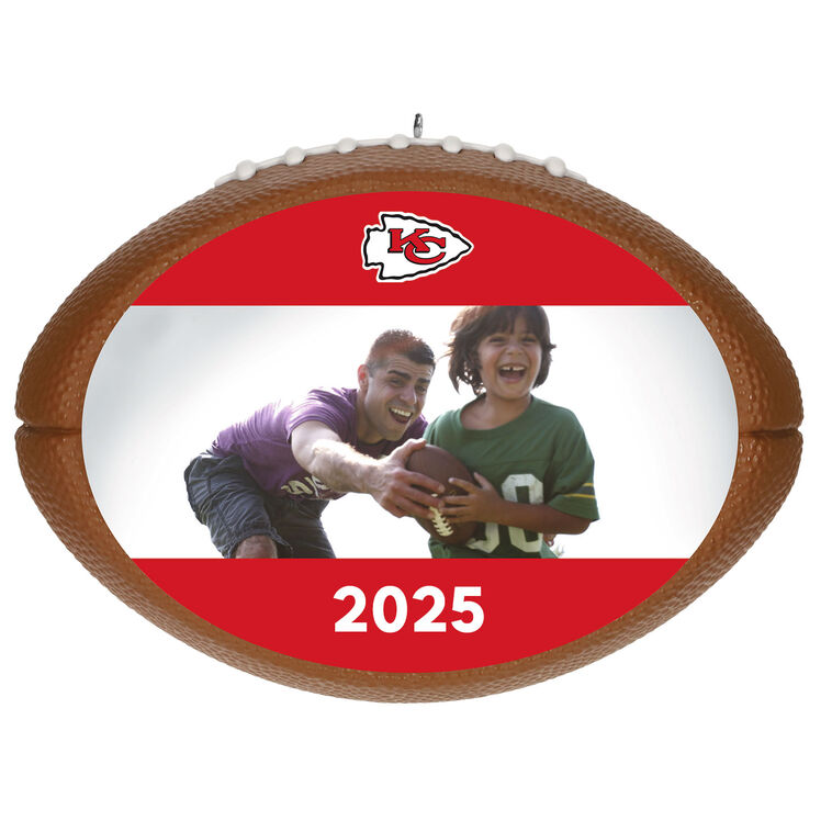hallmark NFL Kansas City Chiefs Football Personalized Ornament Custom Photo and Text